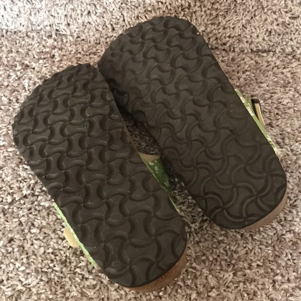 Green Floral Birkenstock Women's Sandals - Picture 5 of 9